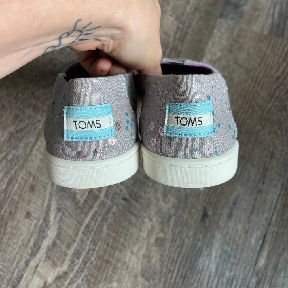 Toms Alpargata Drizzle Grey Superbloom Dot print shoes